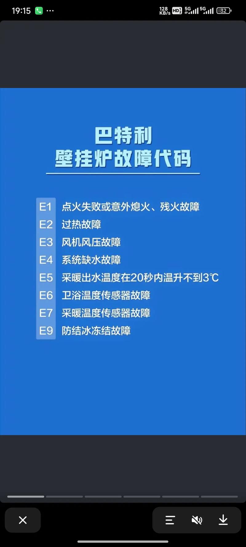 燃气热水器显示e1故障代码，这到底意味着什么？