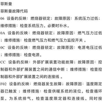 菲斯曼99kw壁挂炉显示故障代码时，应该如何快速诊断和修复？